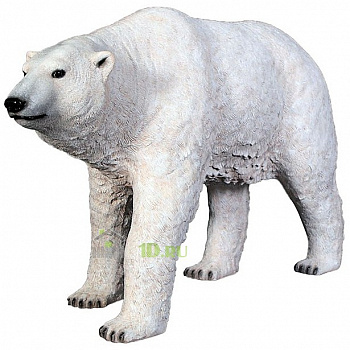 Декоративная фигура из полистоуна Белый медведь, 118,7*194,3 см,  110009
