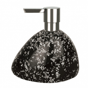 Емкость для жидкого мыла ETNA GLITTER пластик 14,5х13,5 см черная, Spirella, 1016528