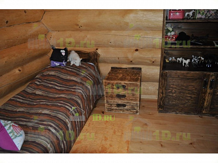 Кровать односпальная под старину из кедра 200х80 см 1104